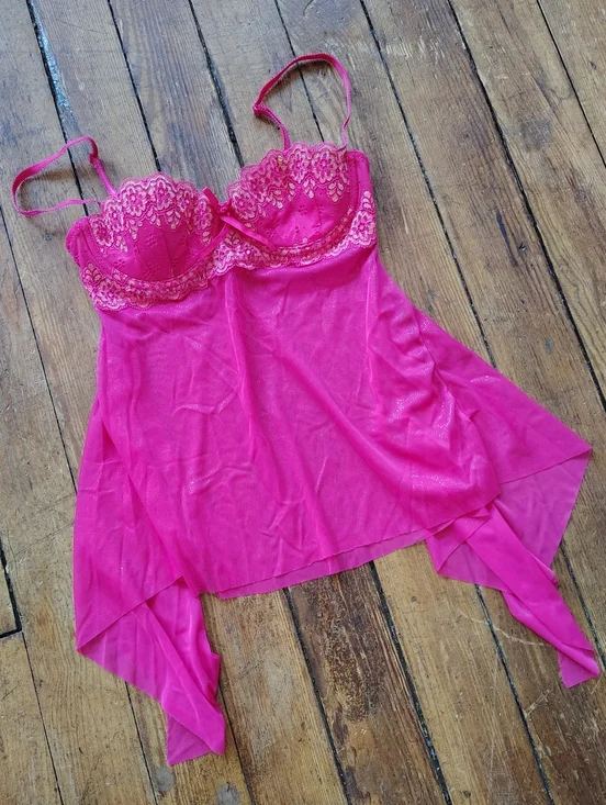 Victorias Secret Cami Lingerie Top Lace Y2K Whimsy Fairy Fairycore 34B Small NWT - Picture 7 of 9